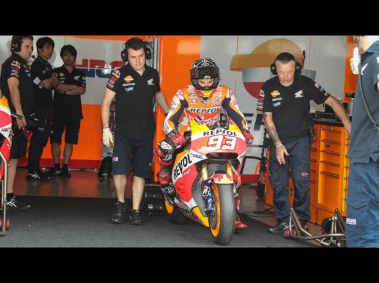 Marc Marquez chuẩn bị xuất phát trong ngày chạy thử cuối cùng