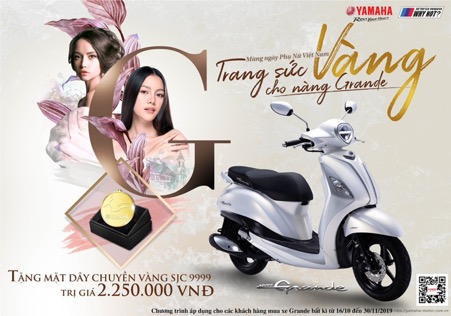 Mua Yamaha Grande nhận ngay vàng SJC 999